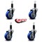 Service Caster 3.5'' Blue Poly Wheel Swivel 1-1/8'' Expanding Stem Caster Set, 4PK SCC-EX20S3514-PPUB-BLUE-118-4 - alternate 4